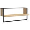 6 Piece Wall Shelf Set with Bars Sonoma Oak Wood Based Material