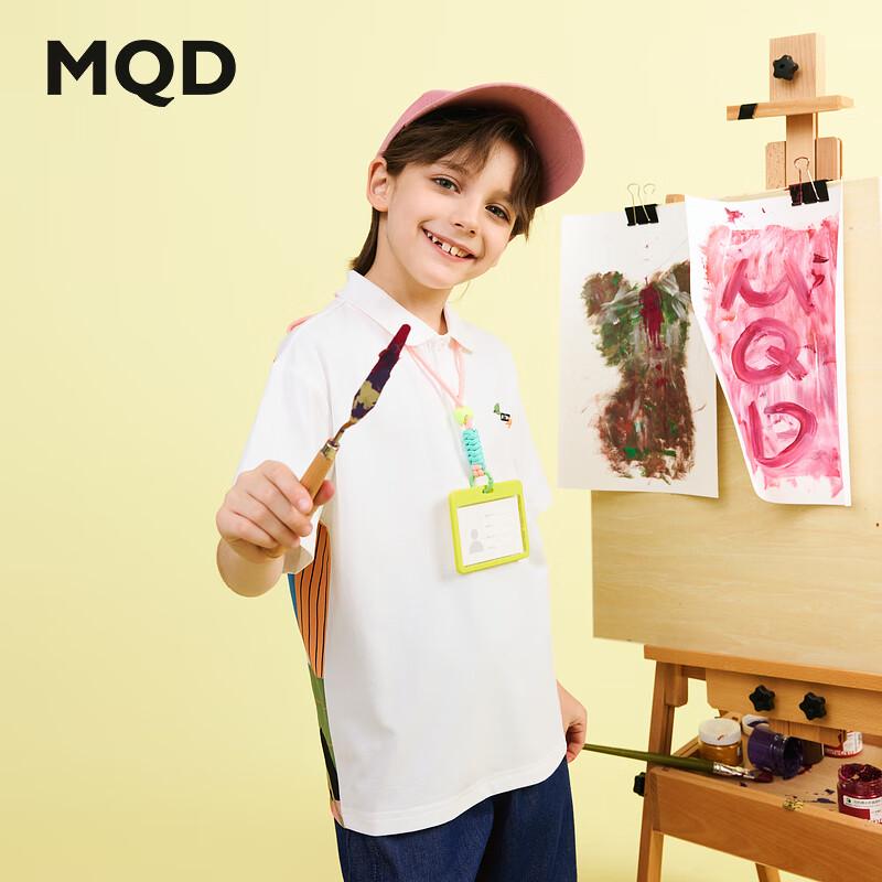 MQD Boys  Summer Academy Letter Print Polo Shirt 110cm