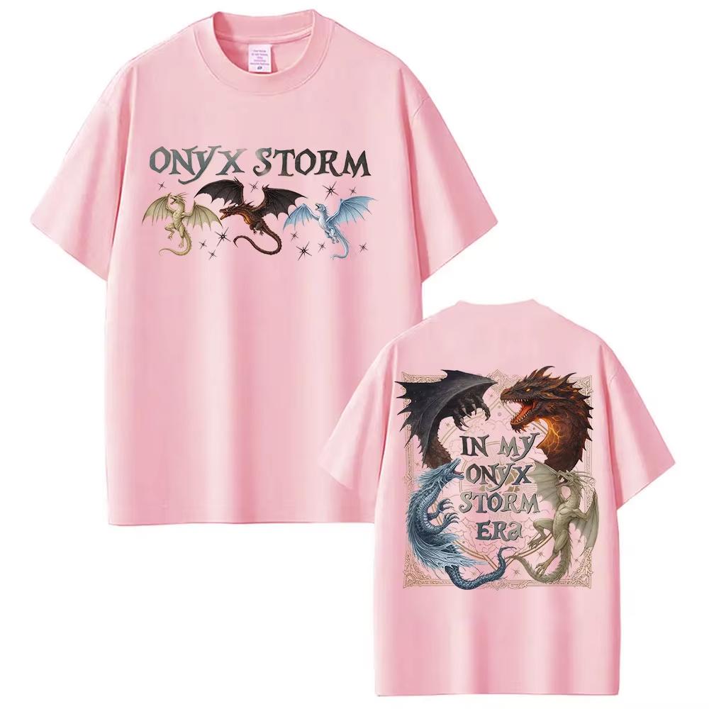 In My Onyx Storm Era 2 Fantasy Roman Drachenreiter T-Shirt Basgiath Kriegsakademie Vierte Schwinge Vintage reine Baumwolle Herren Damen T-Shirt