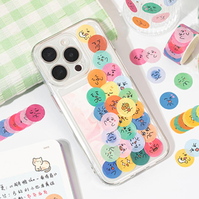 4Styles X 100sheets/Roll Joyful Moments die-cut Washi Tape Stickers Sealing Sticker DIY Handbook Collage Phone Case Photo Frame
