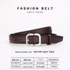 Women's Versatile Genuine Leather Belt - Decorative High-End Fashion Waistband for Casual or Professional Wear