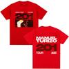Rapper Manuel Turizo 201 Album Graphic Merch T Shirts Men Women Clothing Casual Oversized Tshirt Hip Hop Rock Short Sleeve Tees