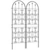 Set of 2 Metal Garden Trellis, Decorative Trellis Panels for Climbing Outdoor Plants, Vegetables, Vines, Flowers, 150 x 50 cm, Scrollwork Design