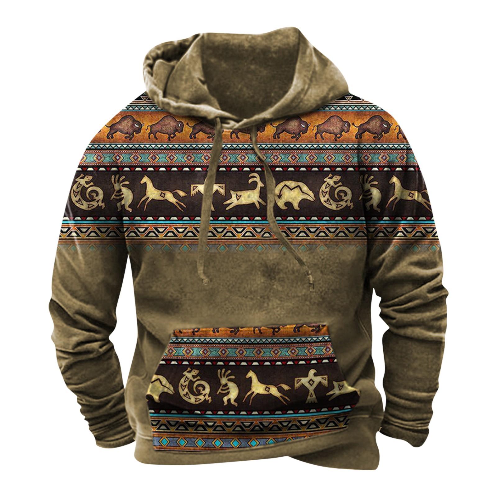 

(SU)Модный свободный мужской и женский свитер с капюшоном с длинным рукавом и принтом L армия зеленый