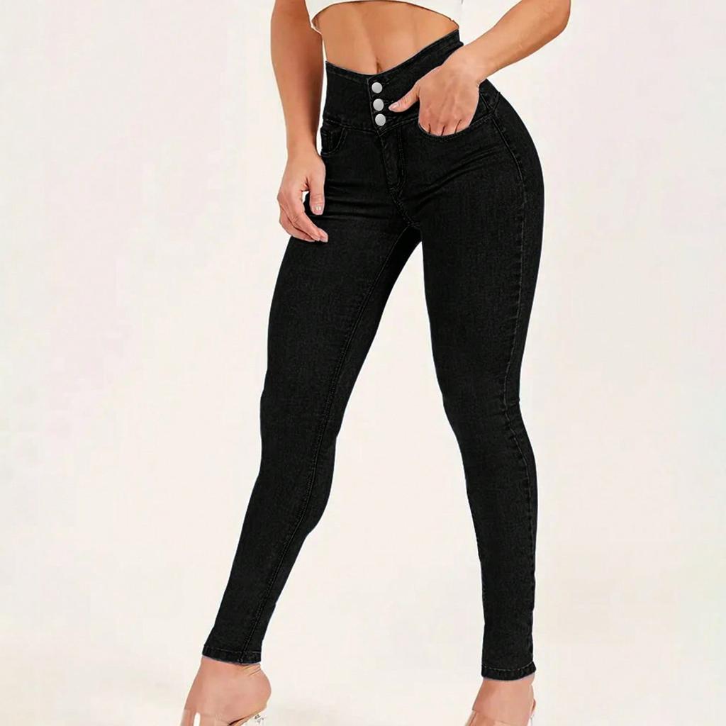Jean moulant tendance décontracté pour femme