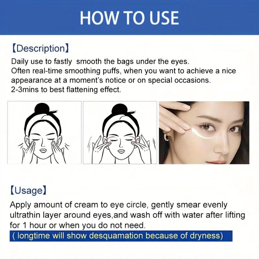 The Gentle Eye Cream Soothes Dry Itchiness Around the Eyes, Moisturizes and Tightens the Skin Around the Eyes