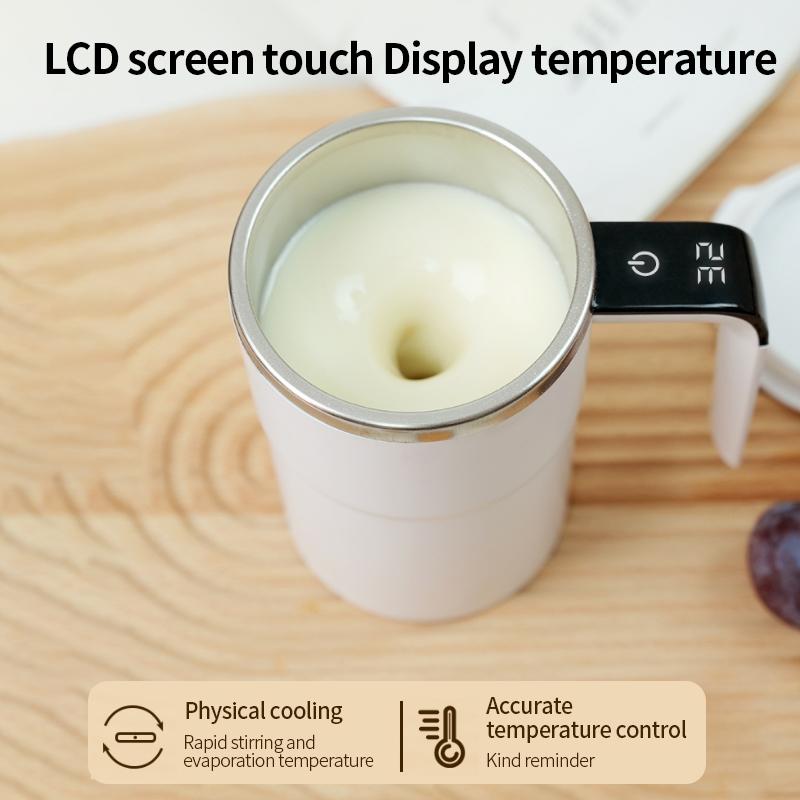 A rechargeable electric mixing cup with LCD digital display, convenient for brewing and suitable for easy mixing of various beve