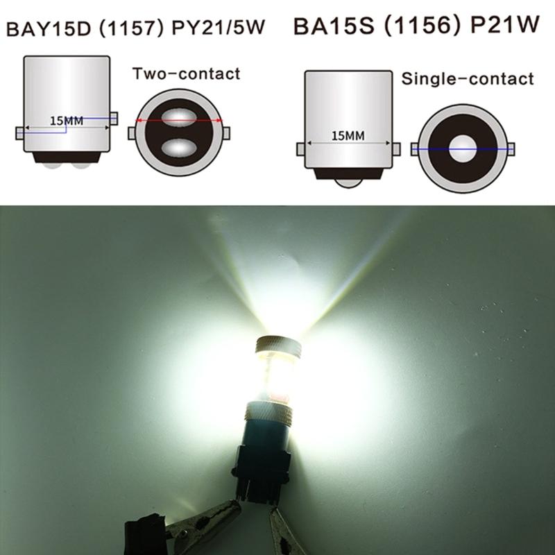 Universal Daytime Running Lamps LED Fog Lights Bulb 3030 Chips Car Driving Lamp Auto Light 1156/1157/7440/7443/3156/3157