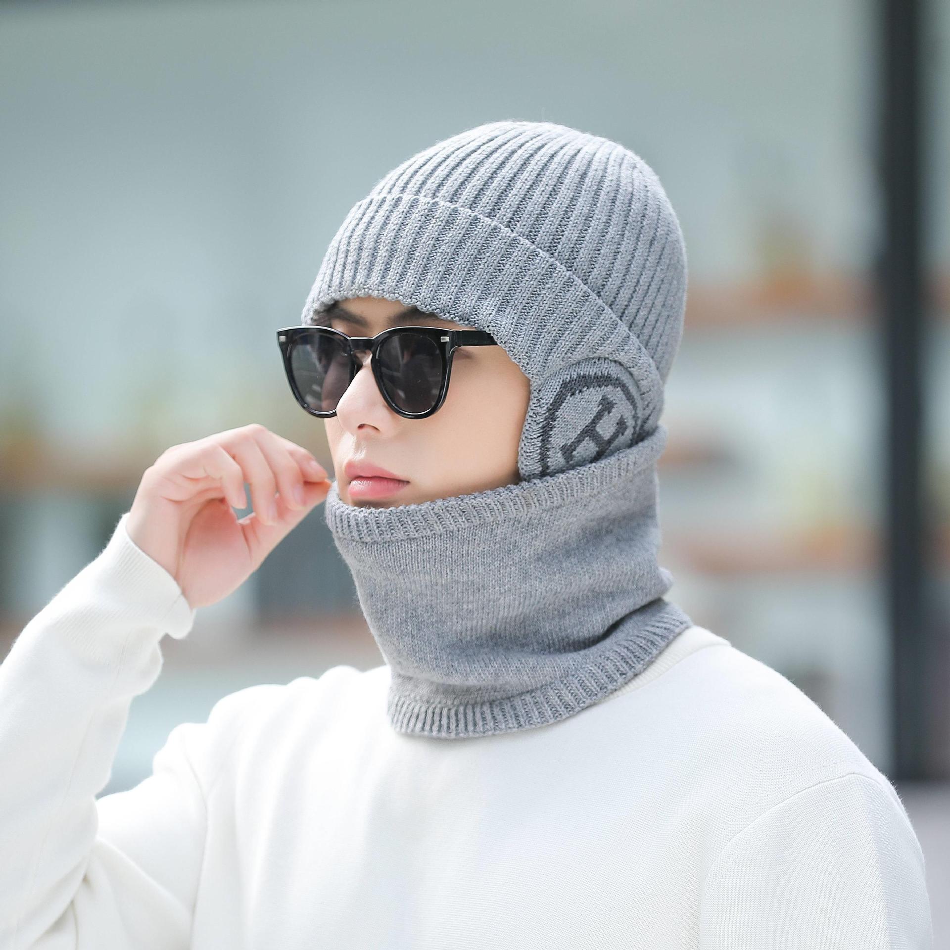 

Акриловая однотонная вязаная шапка, утолщенная для лица, маленькая крестообразная шерстяная шапка, корейская новая шапка-пуловер one size