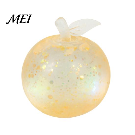 Decompression Toys for Study Maltose Glitter Apple Squeeze Stress Ball, Soft TPR Slow Rising Fidget Sensory Anxiety Toy Relief, Cute Fruit Adults Kids