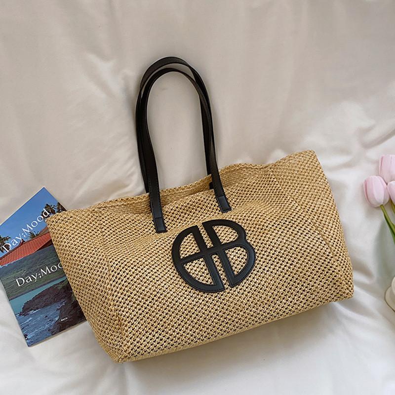 2023 Summer New Fashionable Simple Shoulder Bag Street Style Large Capacity Tote Bag чёрный