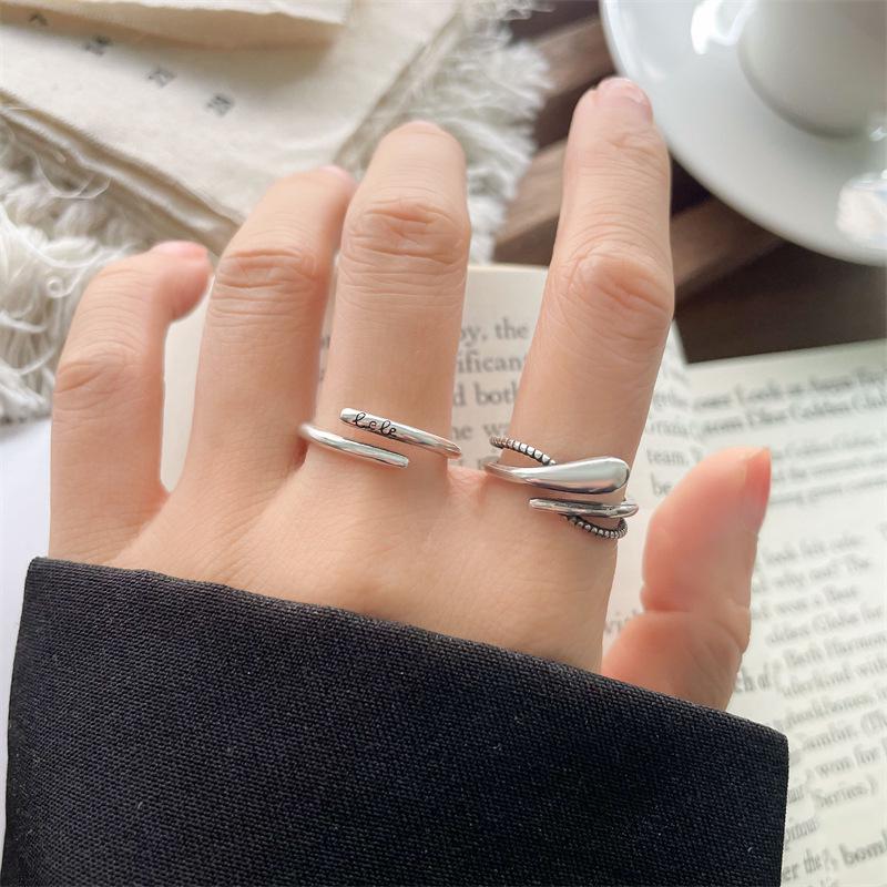 

Lan Zhi 925 Sterling Silver Ring for Women: Versatile, Stylish, Niche Open Design, Fade-Resistant. Adjustable Open