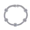Women's Light Luxury Clasp Bracelet PT950 Platinum 9Ct Moissanite Full-Stone Sparkle Easy Clasp Tarnish-Resistant Jewelry
