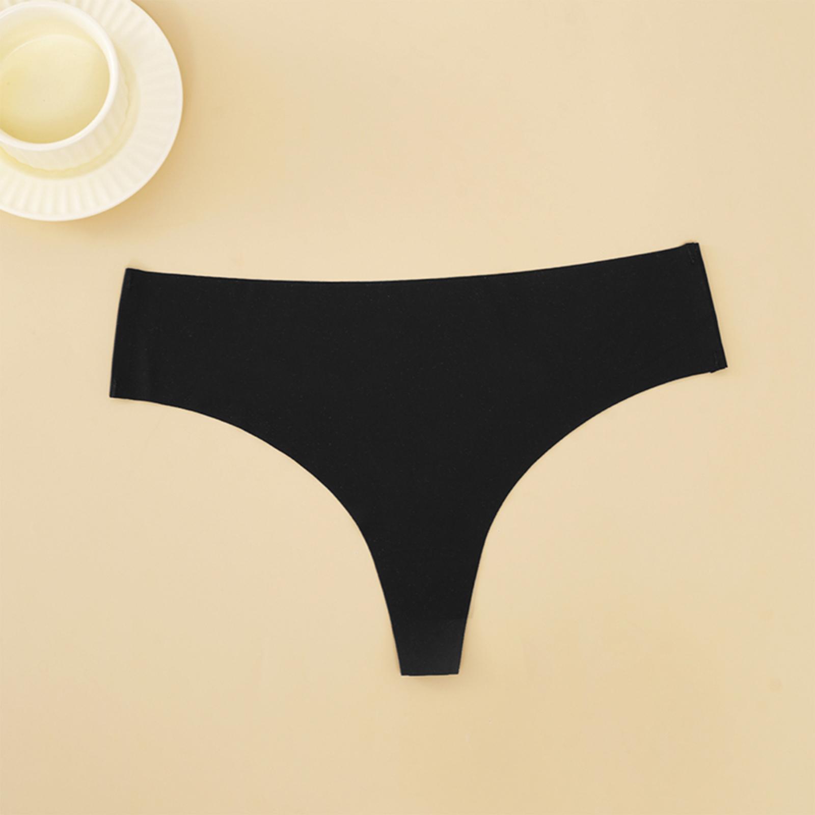 

Женские бесшовные стринги больших размеров - Цельные сексуальные женские спортивные дышащие трусики с низкой посадкой XL чёрный