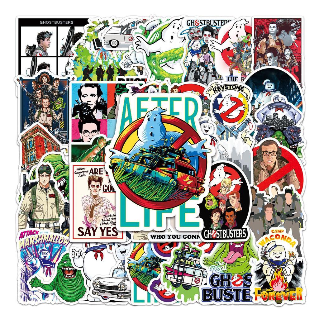50 Ghostbusters Graffiti Stickers: Waterproof DIY for Skateboards, Water Bottles & Suitcases