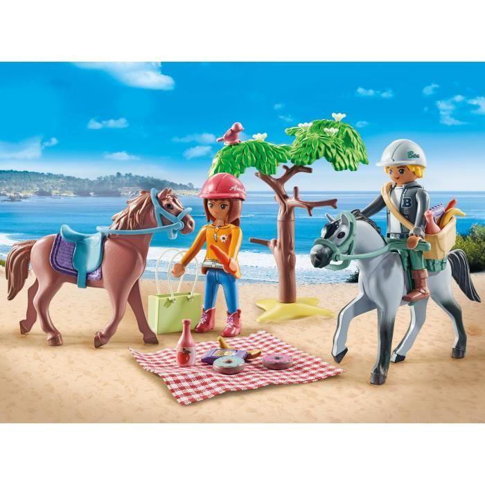 Playmobil 71470 amélia et ben avec chevaux - horses of waterfall - 2 personnages et 2 chevaux - dès 4 ans
