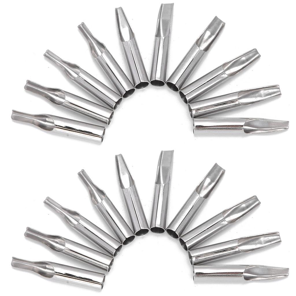 20pcs Tattoo Tip Kit Stainless Steel Tattoo Needle Tips 5FT 7FT 9FT 11FT 13FT 15FT 5RT 7RT