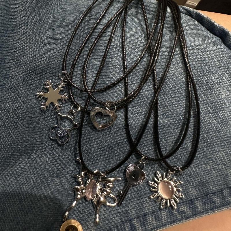 Statement Necklace Adjustable Rope Necklace Fashion Neck Jewelry for Party Daily