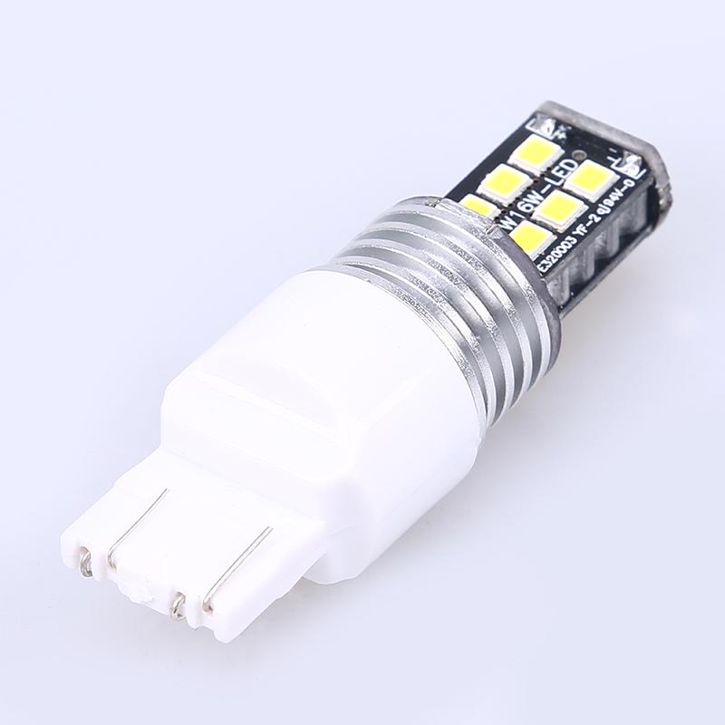 White T20 7443 15 SMD LED Car Turn Signal Reverse Bulb Tail Lamp Canbus Error Free 12V Car Styling External Lights