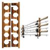2Pcs 6 Hardwood Fishing Rod Storage Rack Multi-rod Fishing Stand Wooden Fishing Gear Storage Rack Wall Mount Rod Holder