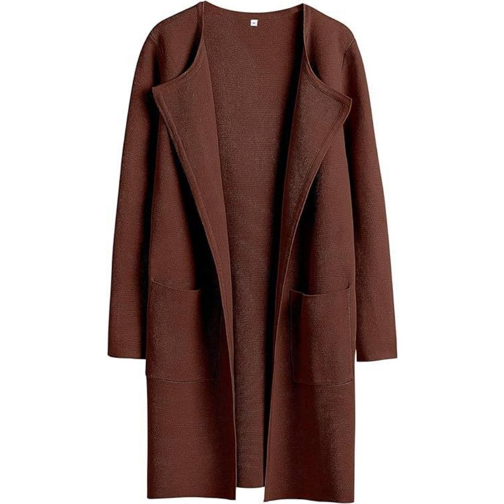 Autunno e Inverno Nuovo Cappotto Casual Comodo da Donna Europeo e Americano Cappotto di Lana con Revers