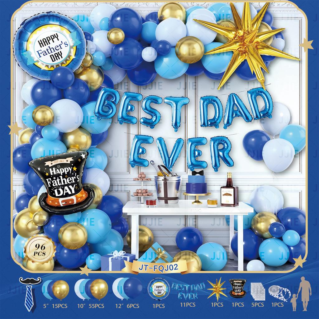 Father'S Day Decorative Navy Theme Father'S Day Balloon Arch Wreath Festival Theme Decorative Balloon Cover