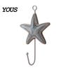 Creative Wall Hook Wooden Hook, Mediterranean Style Decorative Coat Sturdy Hooks for Clothes Durable Hanger Home Decor Keys Umbrellas Scarves