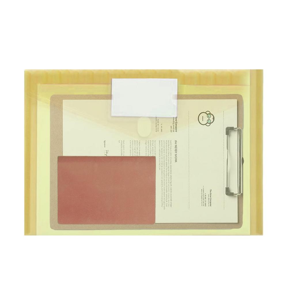 Bunte Ordner für Dateien im A4-Format, Dokumente, Schreibwaren, Werkzeuge, wasserdicht, durchsichtige Aktentaschen, Snap-On-Design für Dokumente, Rechnungen