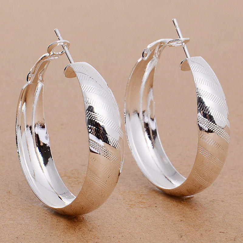 

Женские серебряные геометрические большие круглые серьги-кольца с геометрическим дизайном для свадебных украшений