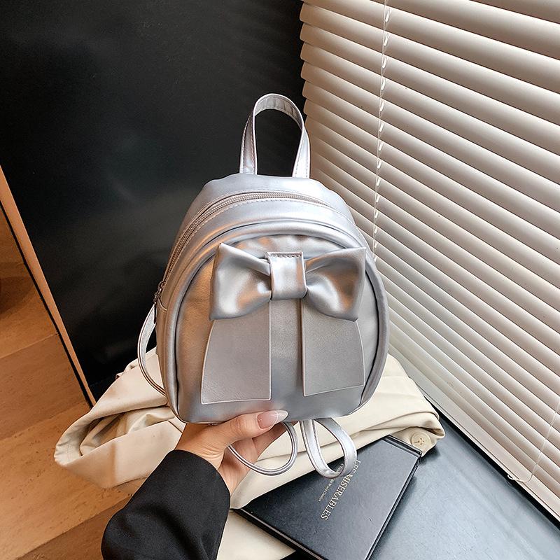 Korean Style Women's Bow Backpack - 2025 New Sweet Fashion Handbag, High Value Small Backpack for Outings