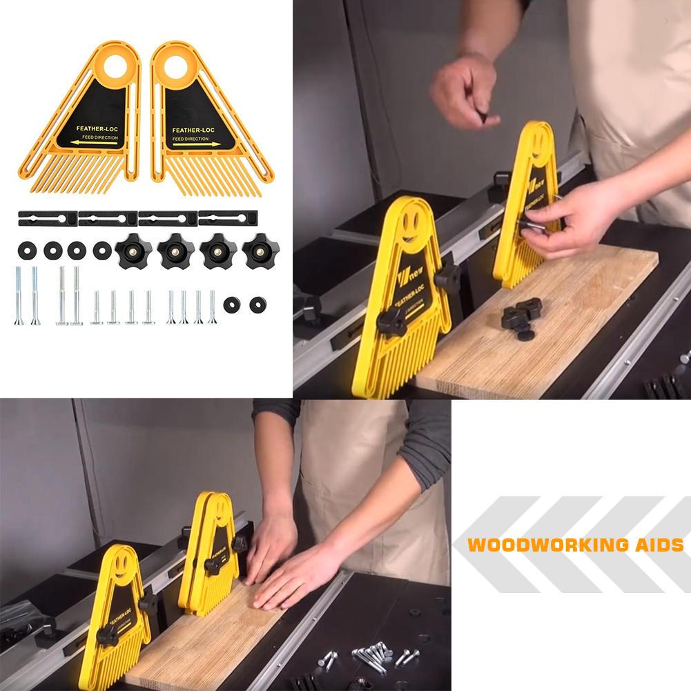 Buy Double Featherboard for Trimmer Router Table Saw Fence Woodworking Tool Set at affordable