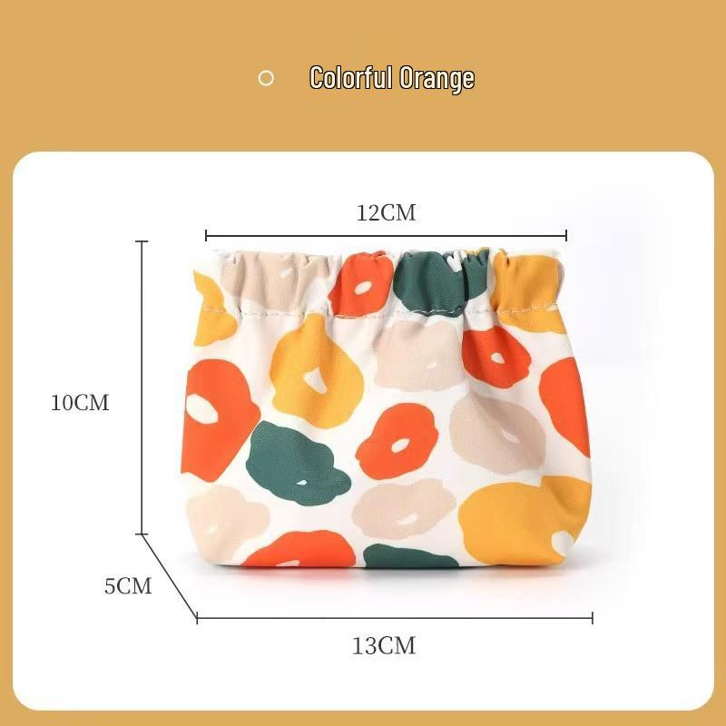 Wasserdichte tragbare Lippenstift- und Münzbörse: Modische Kosmetiktasche mit Druck und automatischem Verschluss