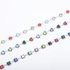 JMXD Personalized Titanium Steel Bracelet, Crystal Chain with Colorful Diamonds Inlay, Unique Design for Daily & Special Occasions