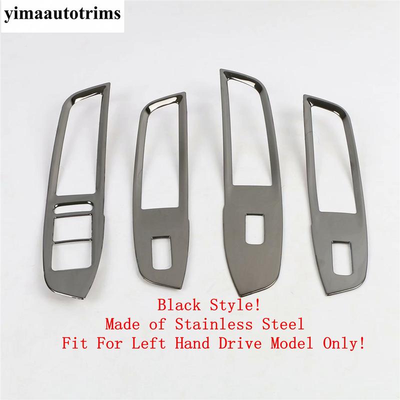 Car Door Speaker / Window Lift / Rearview Mirror Adjust Button Cover Trim Stainless Steel Accessories For MG ZS EV 2018 -