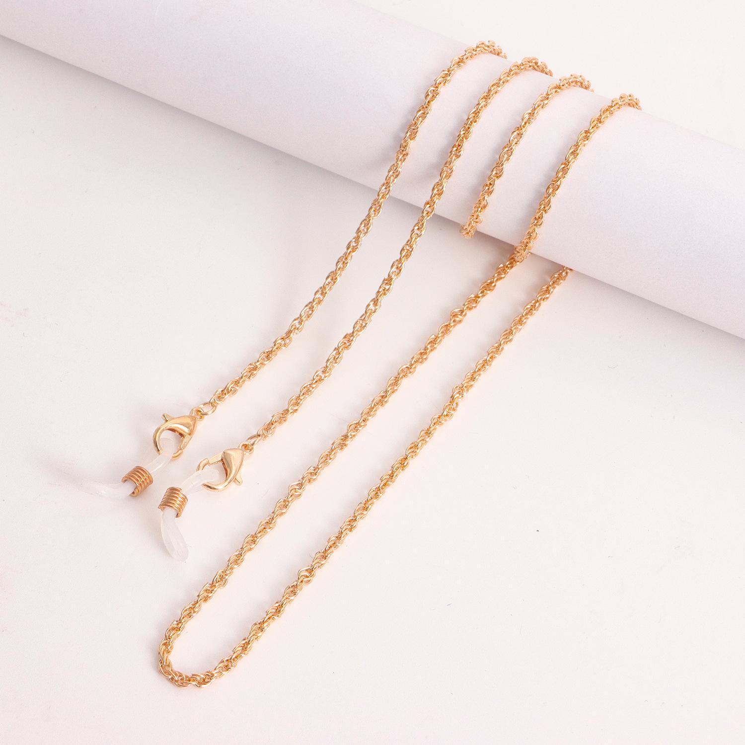 

Европейская и американская модная цепочка масок и очков - металлический дизайн 1 золотой