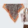 New women's silk scarf high-end velvet versatile simple triangle scarf decorative small scarf hot-selling