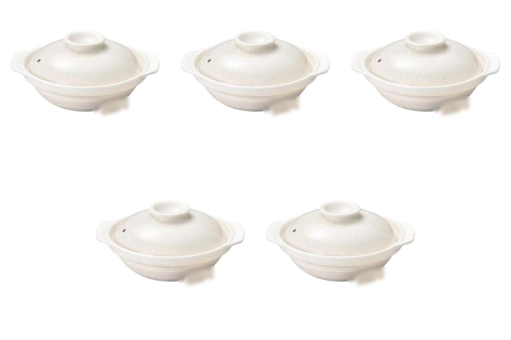 Set of 5 Ginpou Katsurin 6 Pots x x Banko Ware Earthenware Direct Fire Setomonohonpo No. [21.8cm 18.8cm 10.5cm] Pots, (Pot Only),
