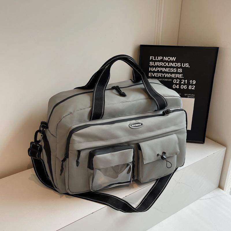 Short distance Travel Bag  Large Capacity Hand Held Crossbody Bag   Casual Boarding Bag for Men and Women  Collapsible Suitcase Travel Storage Bag