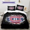 Montreal Canadiens3 Pattern Bedding Quilt Set  Home Decoration  Gift (1 * Duvet Cover + 2 * Pillowcase  Without Core)