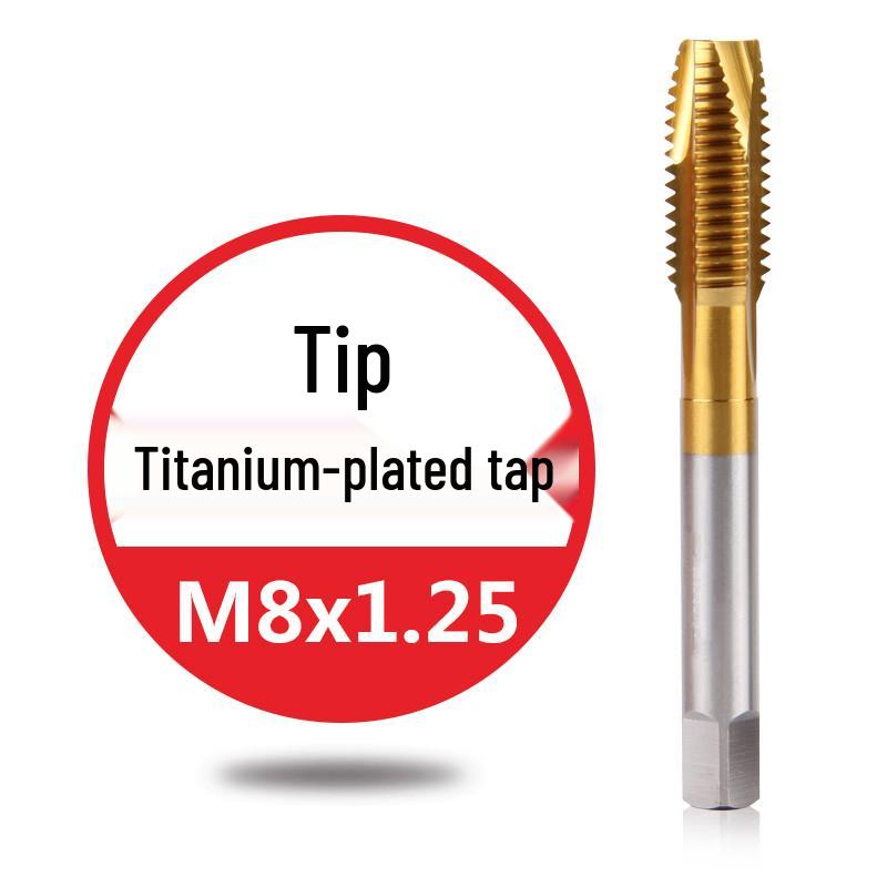 Titanium-Plated Spiral Flute Blind Hole Taps Set (M3-M20)