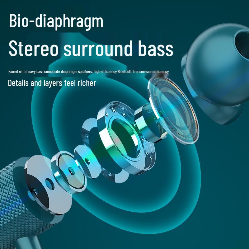 New Sports Wireless Bluetooth Neckband Headphones: High-Quality Sound & Super Long Battery Life for Running