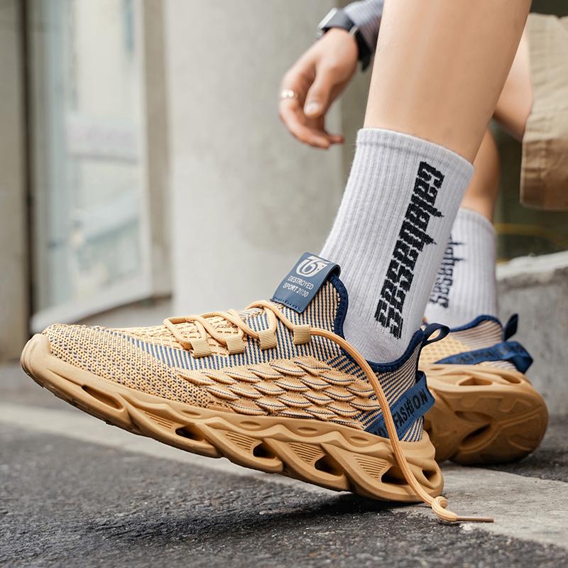 2025 Running Sneakers Newest Breathable Comfort For Men Low Top Large Size Men's Sports Increase Shoes Mesh Jogging Casual