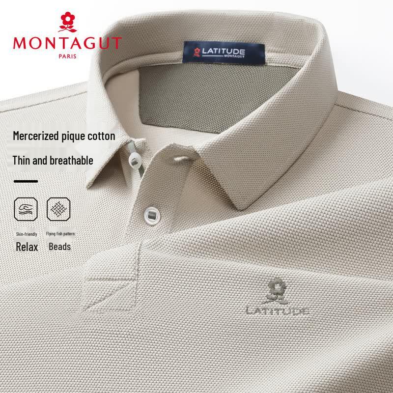 MONTAGUT Men s Mercerized Cotton Polo Shirt 54