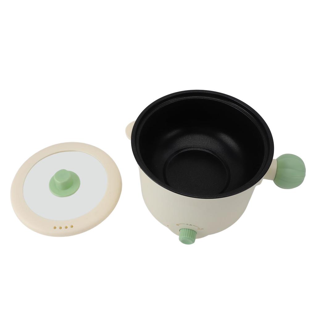 Electric Cooking Pot Multifunctional Non Stick Portable Mini Electric Hot Pot for Kitchen Dorm 1.8L EU Plug 220V