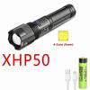 Powerful 4 Core LED Flashlight Zoomable Aluminum Alloy XHP70.2 XHP50.2 Tactical Torch Usb Rechargeable Use 18650 Battery