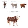 Farm Animal Figures Educational Toy Simulation Animal Model Kid's Gift Plastic Material Cow Category 14x8cm Size
