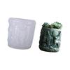 Flexible Silicone Planter Mold with Detailed Elk Forest Design for Resin Casting Concrete Crafts Decorative Containers