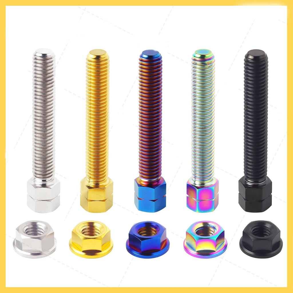 Titanium Alloy Motorcycle Chain Adjuster Bolt Rear Axle M8 M10 Sprocket Lock Screw