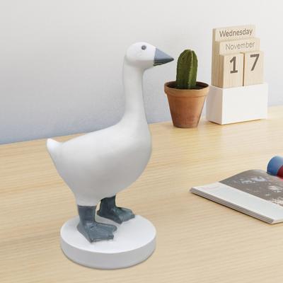 Yousheng Magnetischer Gänse-Schlüsselhalter Harz Gänsefigur mit magnetischem Schnabel Schreibtischdeko Schlüsselhalter für Hauseingang Einzugsgeschenk