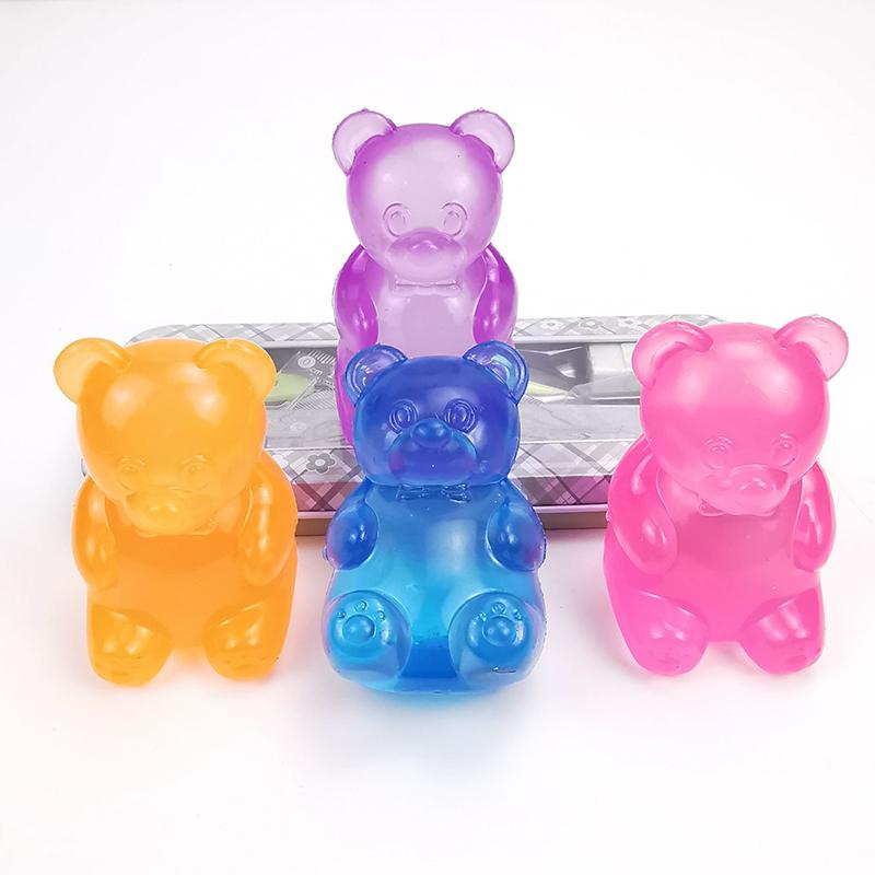 Cute Bear Needoh Tactile Fidgeting Cube Stress Ease Stress Sensory Tool For Focus  & Office Desk Calming Gadget Squeeze Toy Set